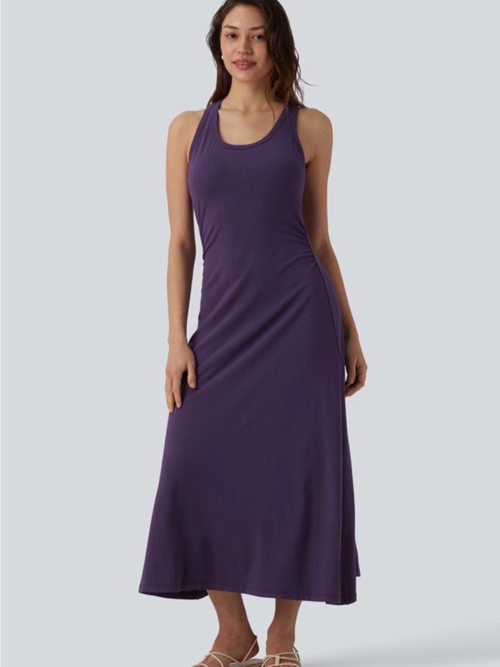 HALARA Purple Maxi Padded Tank Dress